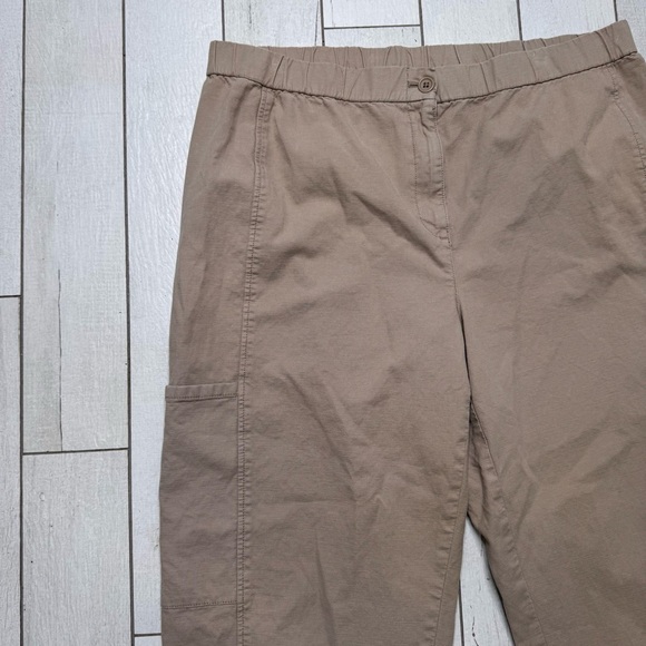 Eileen Fisher Cotton Hemp Stretch Lantern Pant Easy Fit Ankle Length Size XL - Picture 3 of 8